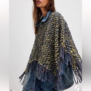 Free People Charlie Woven Poncho